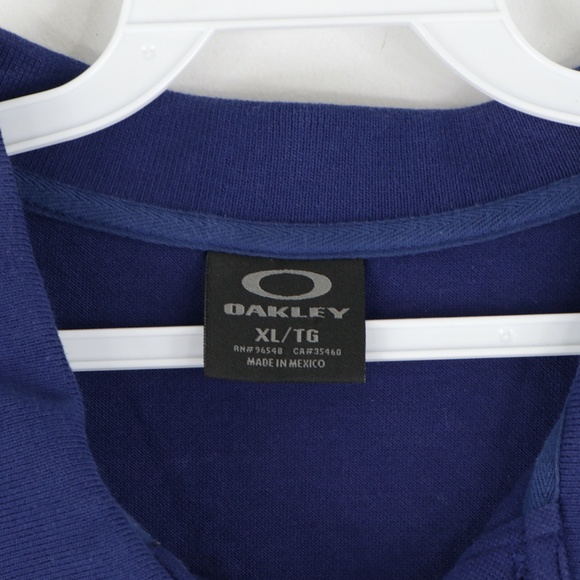 Oakley Stitched Logo Bubba Watson Golf Shirt Blue - Picture 5 of 8